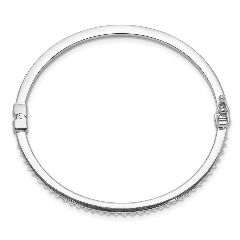 Diamond Fascination Diamond Mystique Sterling Silver Platinum-plated Diamond Baby Bangle QB1286