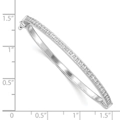 Diamond Fascination Diamond Mystique Sterling Silver Platinum-plated Diamond Baby Bangle QB1286