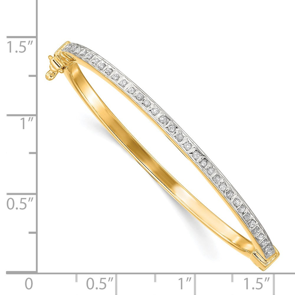 Diamond Fascination Diamond Mystique Sterling Silver 18K Gold-plated Diamond Baby Bangle QB1287