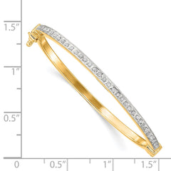 Diamond Fascination Diamond Mystique Sterling Silver 18K Gold-plated Diamond Baby Bangle QB1287