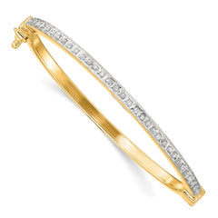 Diamond Fascination Diamond Mystique Sterling Silver 18K Gold-plated Diamond Baby Bangle QB1287