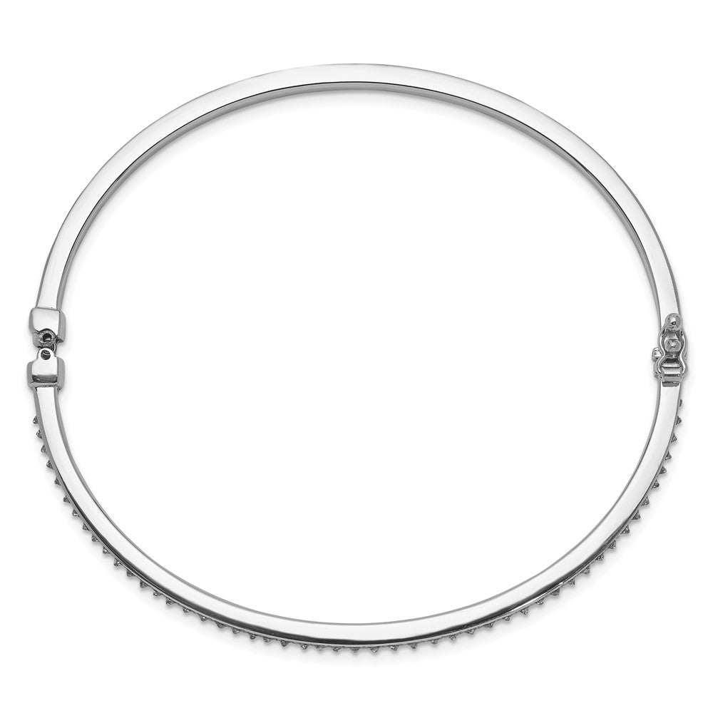 Diamond Fascination Diamond Mystique Sterling Silver Platinum-plated carart Diamond Bangle QB1288