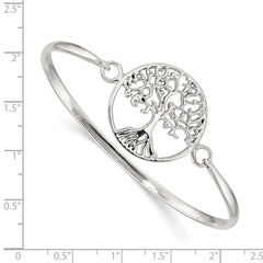 Sterling Silver Tree of Life Bangle QB1297