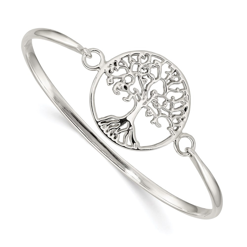 Sterling Silver Tree of Life Bangle QB1297