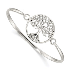 Sterling Silver Tree of Life Bangle QB1297