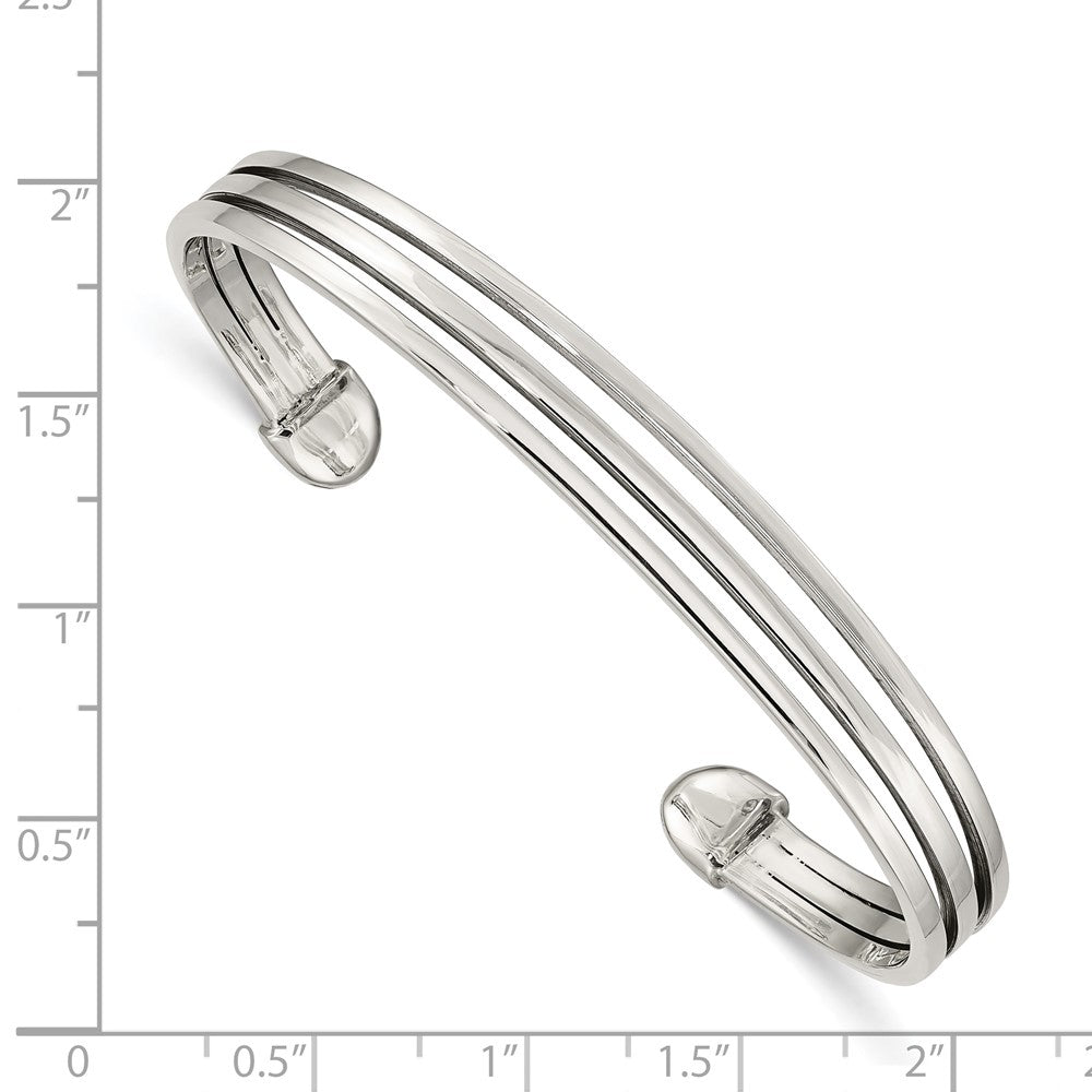Sterling Silver Cuff Bangle QB1303