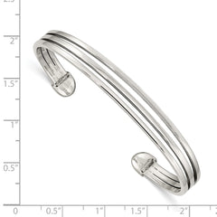 Sterling Silver Cuff Bangle QB1303