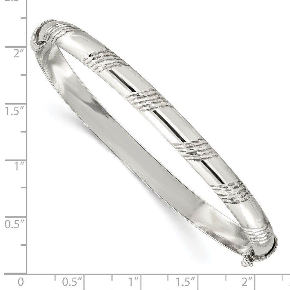 Sterling Silver D/C 6mm Bangle QB1335