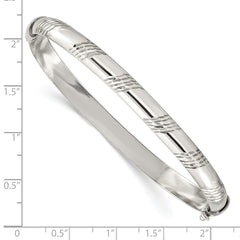 Sterling Silver D/C 6mm Bangle QB1335