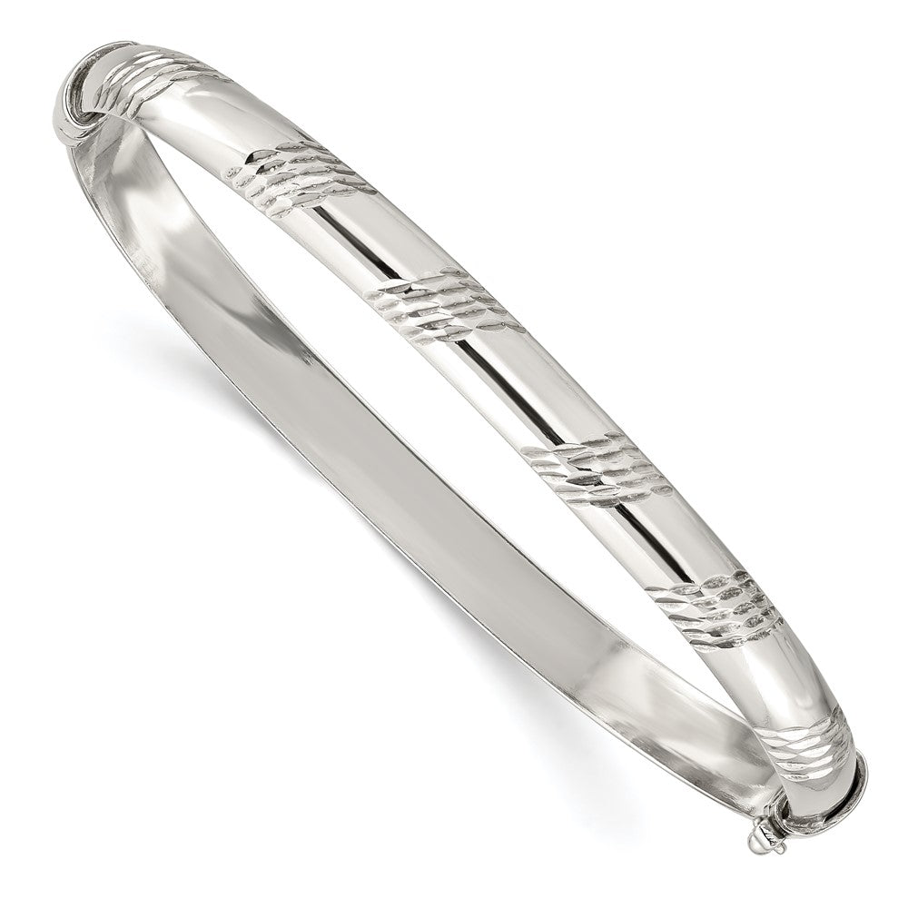 Sterling Silver D/C 6mm Bangle QB1335