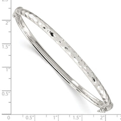 Sterling Silver D/C 4mm Bangle QB1338