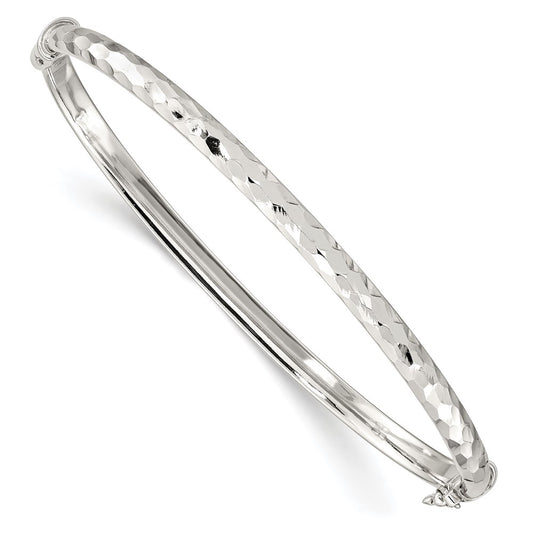 Sterling Silver D/C 4mm Bangle QB1338