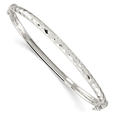 Sterling Silver D/C 4mm Bangle QB1338