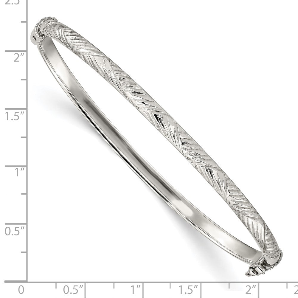 Sterling Silver D/C 4mm Bangle QB1340