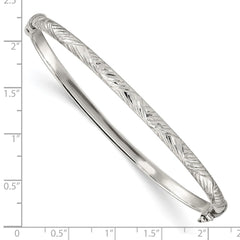 Sterling Silver D/C 4mm Bangle QB1340