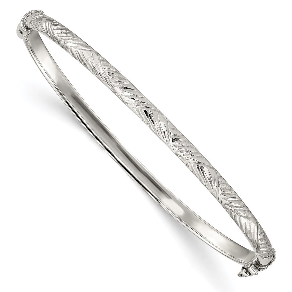 Sterling Silver D/C 4mm Bangle QB1340