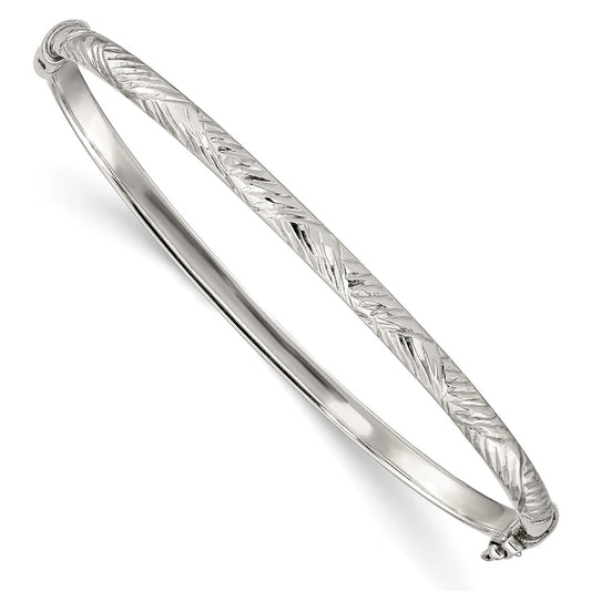 Sterling Silver D/C 4mm Bangle QB1340
