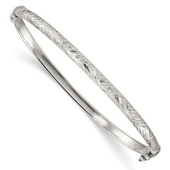 Sterling Silver D/C 4mm Bangle QB1340