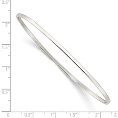 Sterling Silver Polished 2mm Slip-on Bangle QB1398