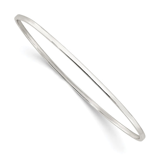Sterling Silver Polished 2mm Slip-on Bangle QB1398