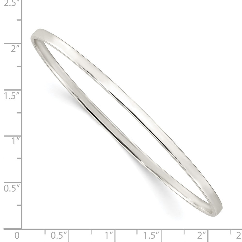 Sterling Silver Polished 3mm Slip-on Bangle QB1399