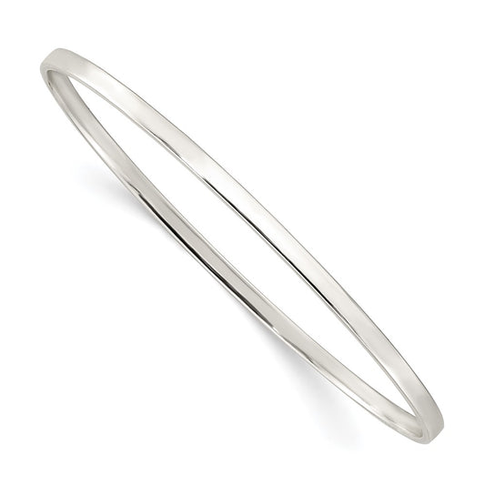 Sterling Silver Polished 3mm Slip-on Bangle QB1399