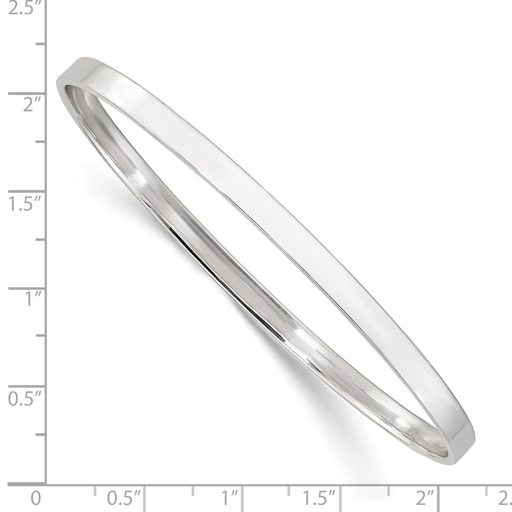 Sterling Silver Polished 4mm Slip-on Bangle QB1400