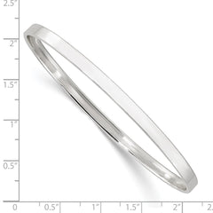 Sterling Silver Polished 4mm Slip-on Bangle QB1400