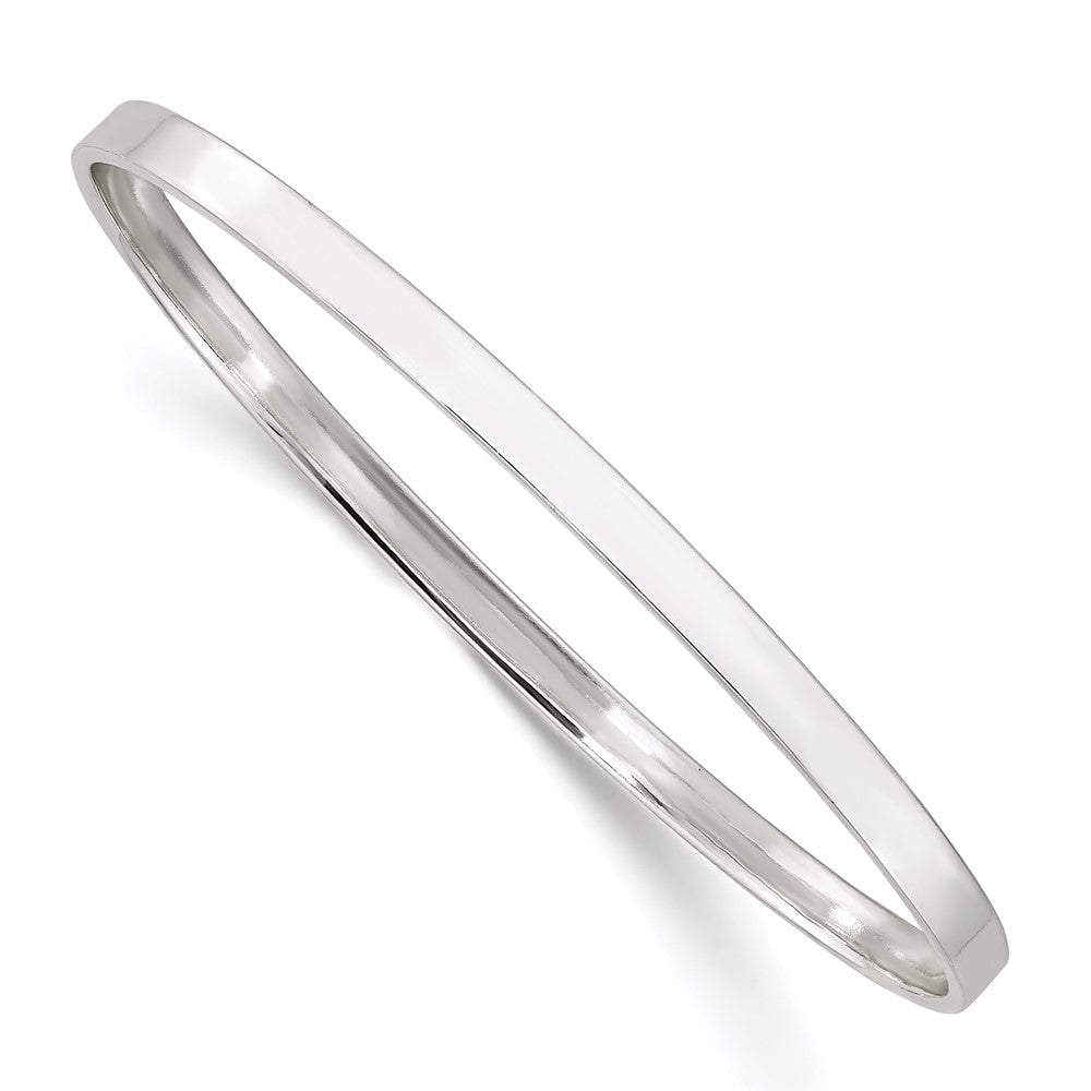 Sterling Silver Polished 4mm Slip-on Bangle QB1400