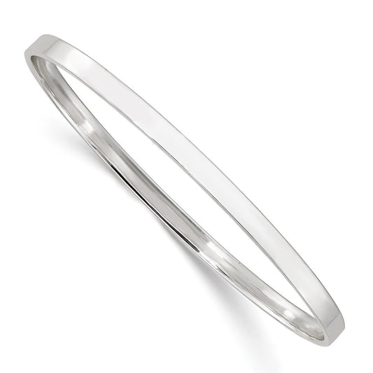 Sterling Silver Polished 4mm Slip-on Bangle QB1400