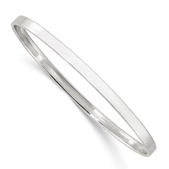 Sterling Silver Polished 4mm Slip-on Bangle QB1400