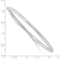 Sterling Silver Polished 3mm Hinged Round Bangle QB1410