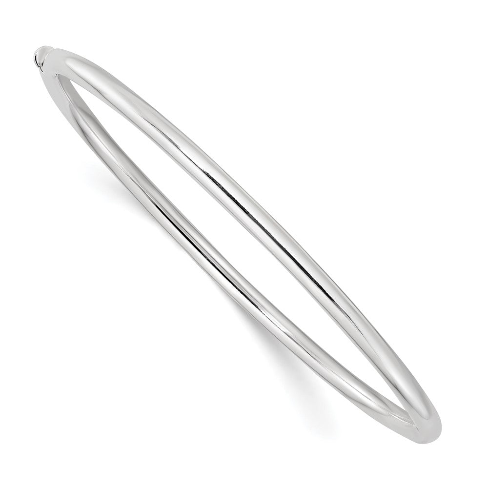 Sterling Silver Polished 3mm Hinged Round Bangle QB1410