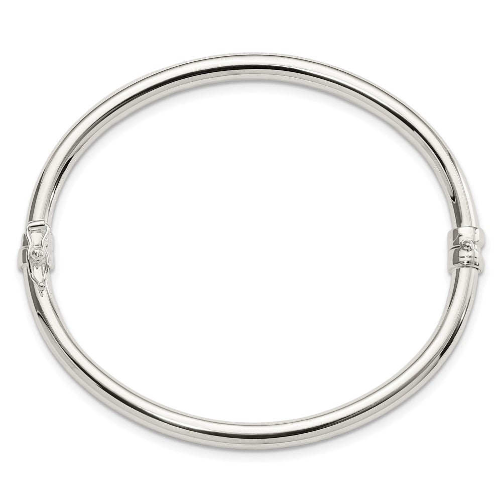 Sterling Silver Polished Hinged Bangle QB1412