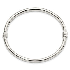 Sterling Silver Polished Hinged Bangle QB1412