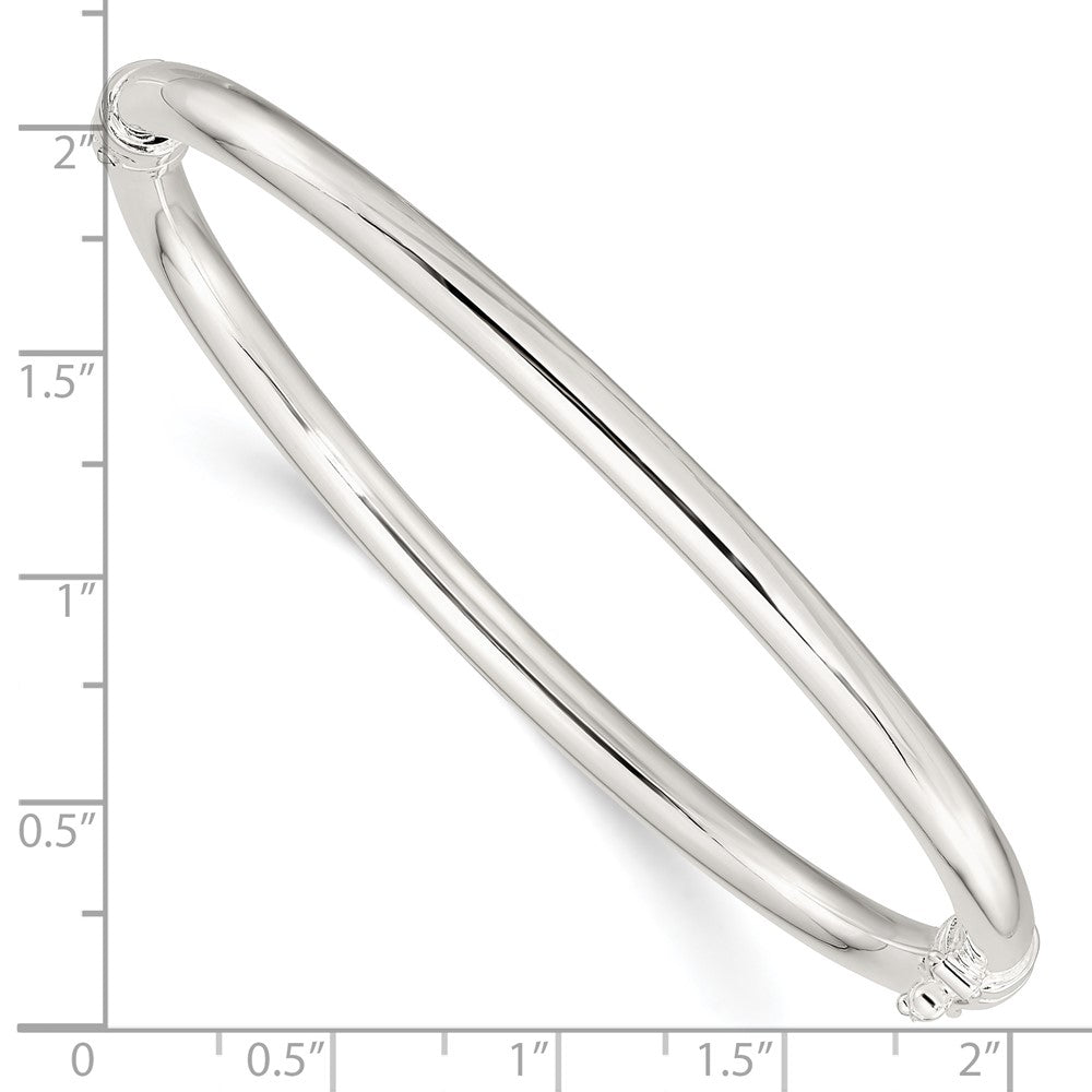 Sterling Silver Polished Hinged Bangle QB1412