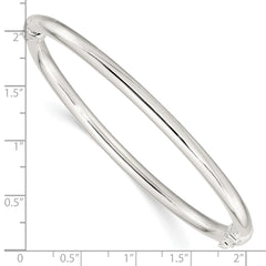Sterling Silver Polished Hinged Bangle QB1412