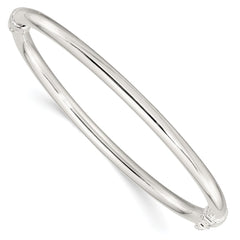 Sterling Silver Polished Hinged Bangle QB1412