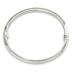 Sterling Silver Polished Hinged Bangle QB1416
