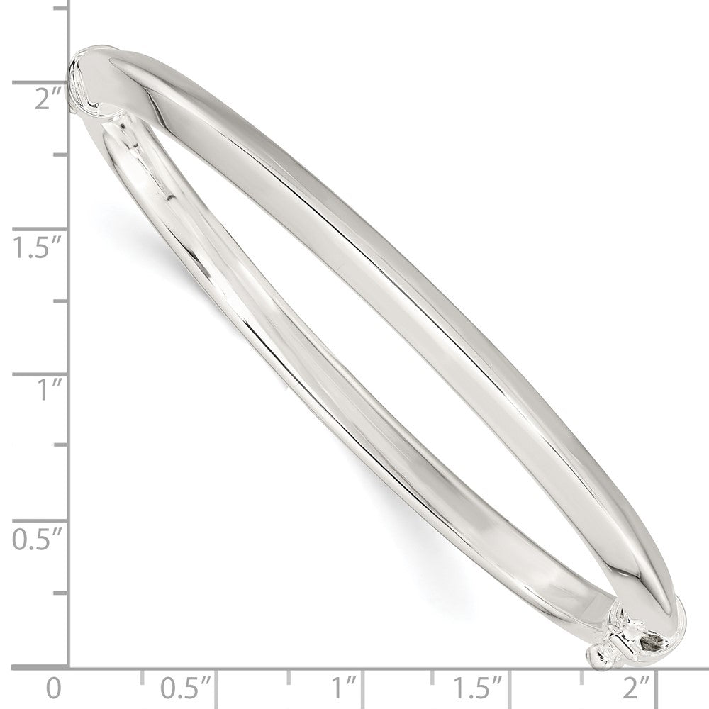 Sterling Silver Polished Hinged Bangle QB1416