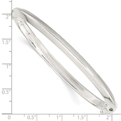 Sterling Silver Polished Hinged Bangle QB1416