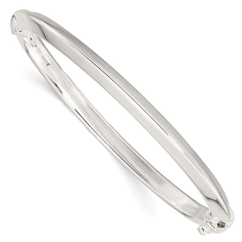 Sterling Silver Polished Hinged Bangle QB1416