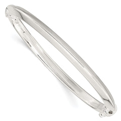 Sterling Silver Polished Hinged Bangle QB1416