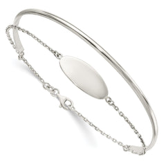 Sterling Silver Polished ID Bangle QB1434
