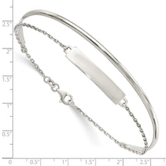 Sterling Silver Polished ID Bangle QB1435