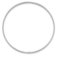 Sterling Silver Rhodium-plated Polished 3.00mm Slip on Bangle QB1472