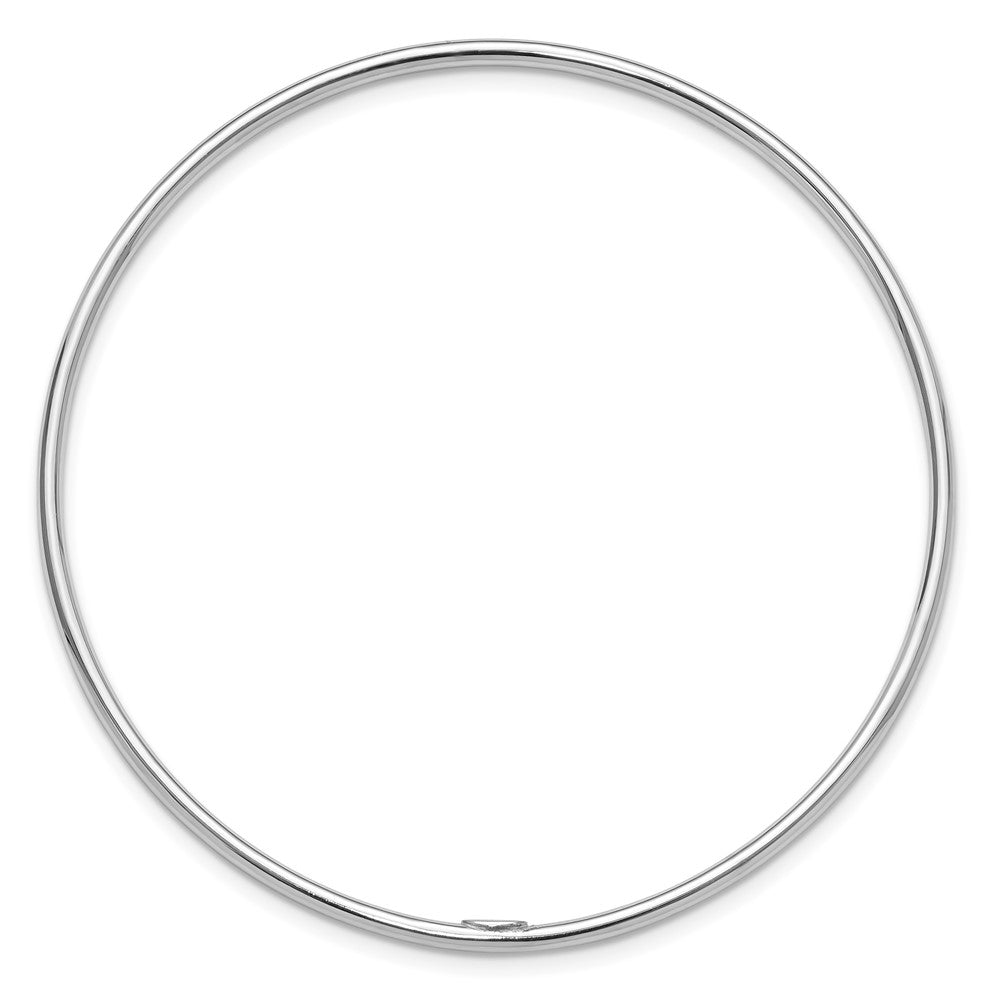 Sterling Silver Rhodium-plated Polished Slip-On Bangle QB1473