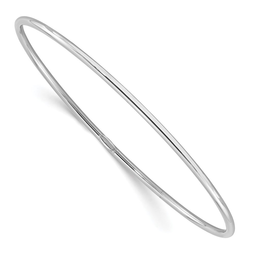 Sterling Silver Rhodium-plated Polished Slip-On Bangle QB1473