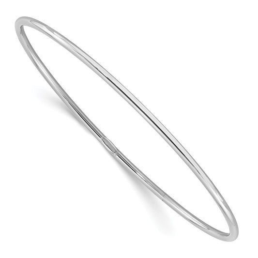 Sterling Silver Rhodium-plated Polished Slip-On Bangle QB1473