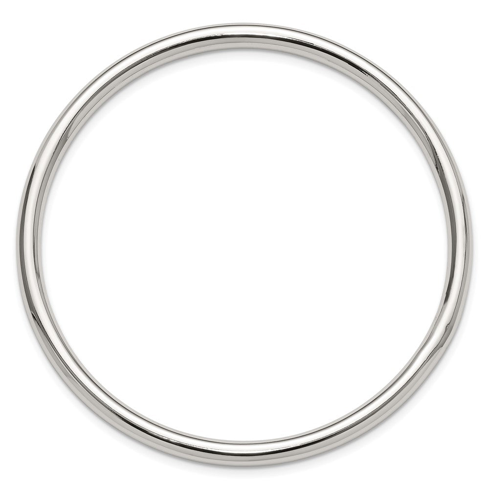 Sterling Silver Polished 4mm Tube Slip-on Bangle QB1477